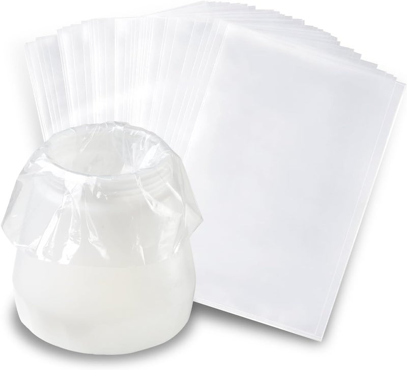 KOTESLLOE Paint Sprayer Parts, 50 Pcs Paint Sprayer Bags, 7.8'' X 11.8'' Sprayer Cup Liners, Transparent Spray Gun Cup Canister Liners for Wagner Paint Sprayer - Image 1